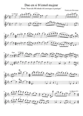 Duo en si b\'emol majeur