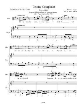 Let my complaint come before thee I