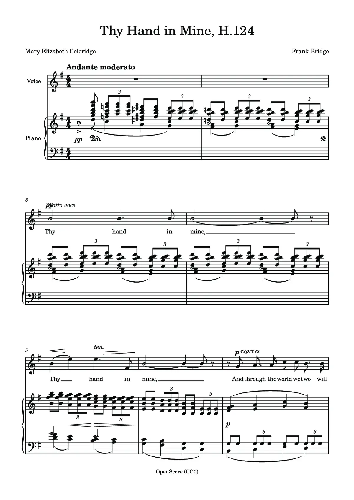 Thy Hand in Mine, H.124 - Page 1