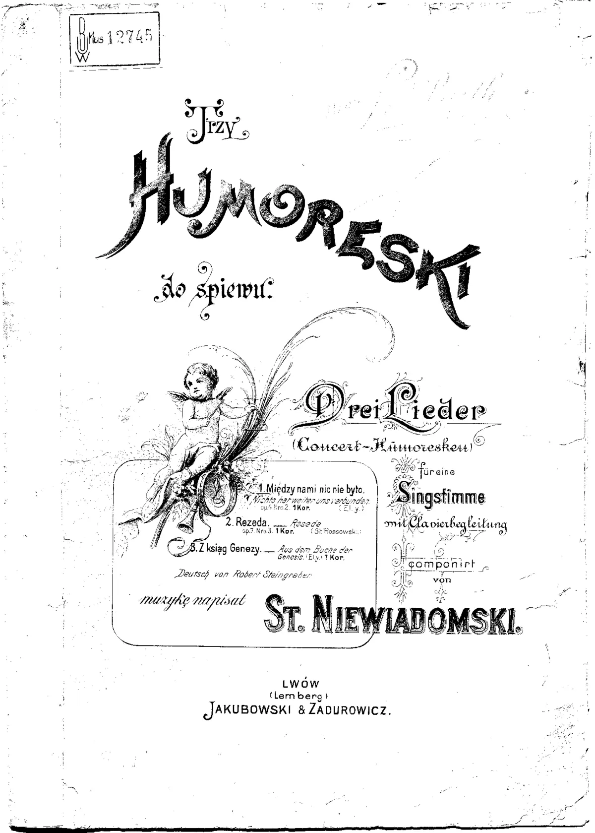 3 Humoreski do śpiewu - Page 1
