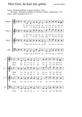Herr Gott, du hast mir geben