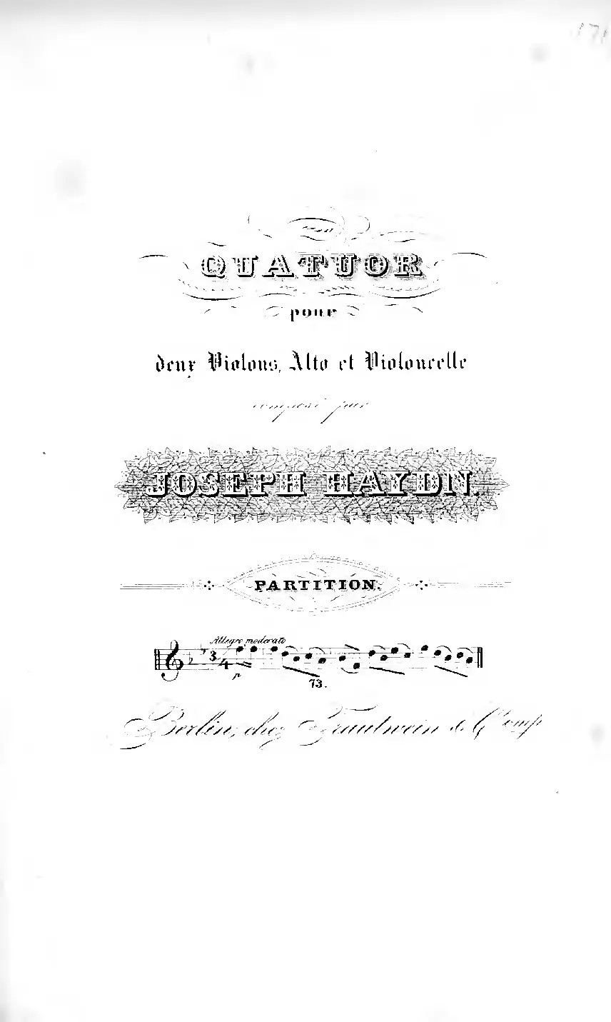 String Quartet in B-flat major - Page 1