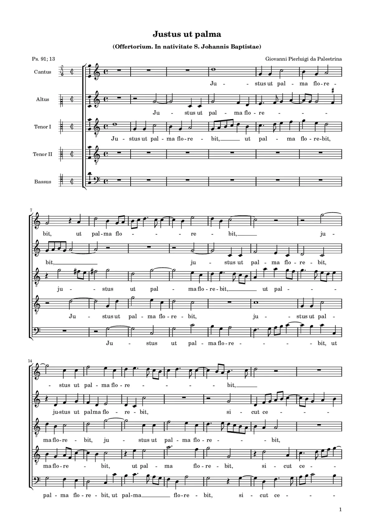 Justus ut palma II - Page 1