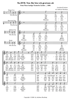 Von Ihr bin ich gewisen ab