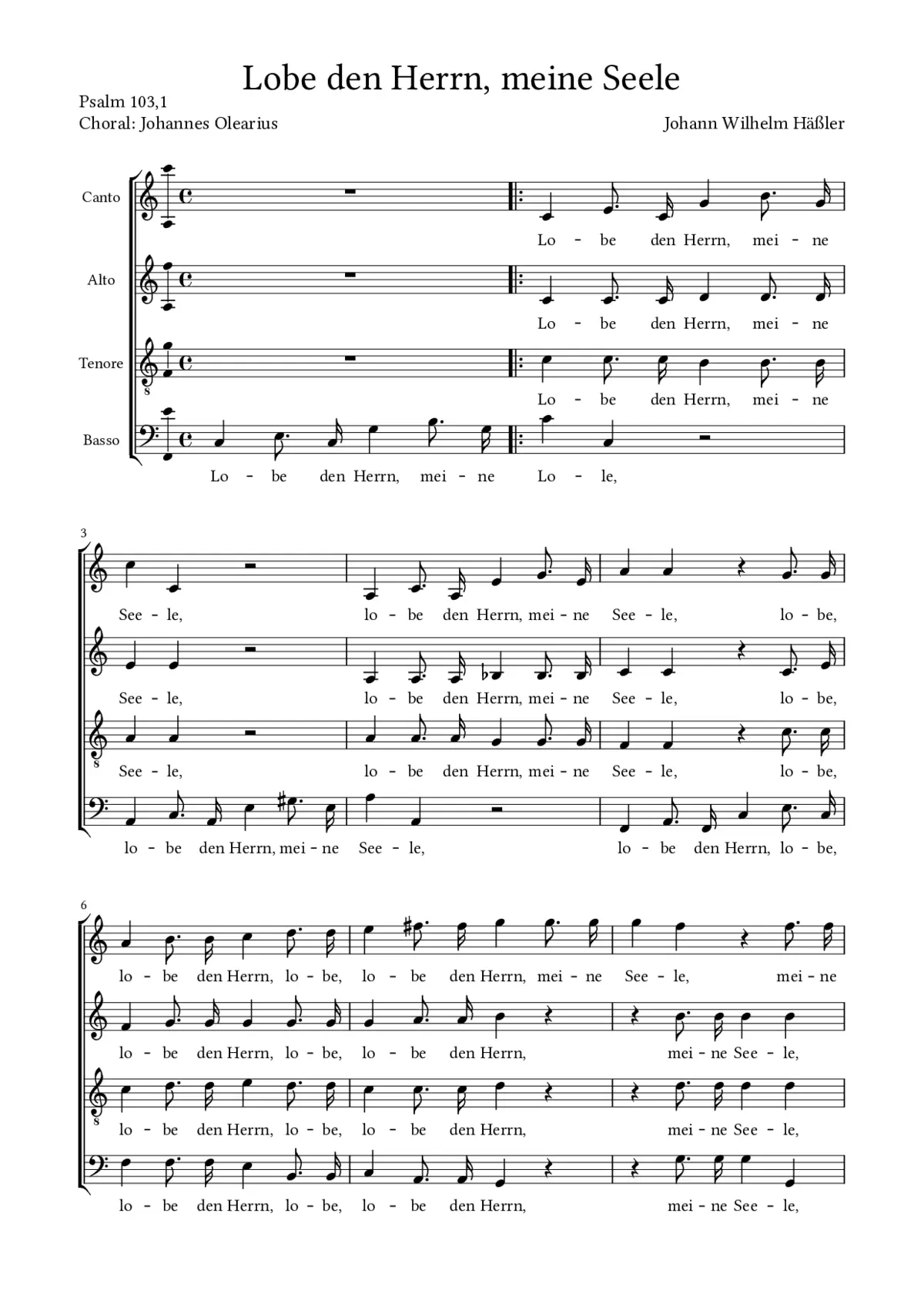 Lobe den Herrn, meine Seele - Page 1
