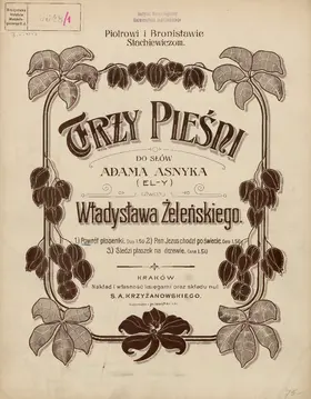 3 Pieśni do słów Adama Asnyka