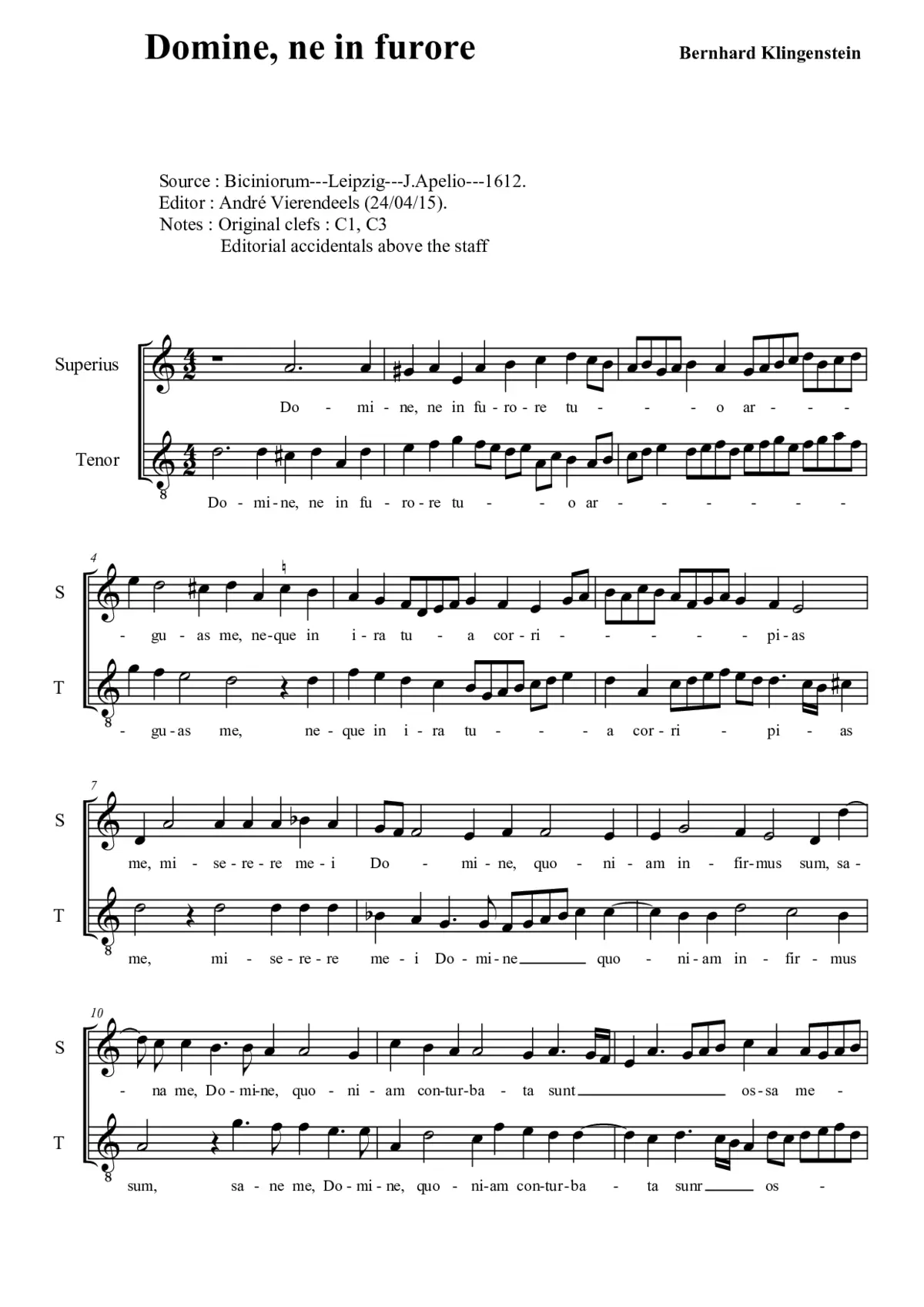 Domine, ne in furore tuo - Page 1