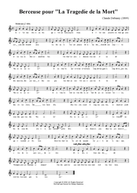Berceuse pour 'La Tragédie de la Mort'
