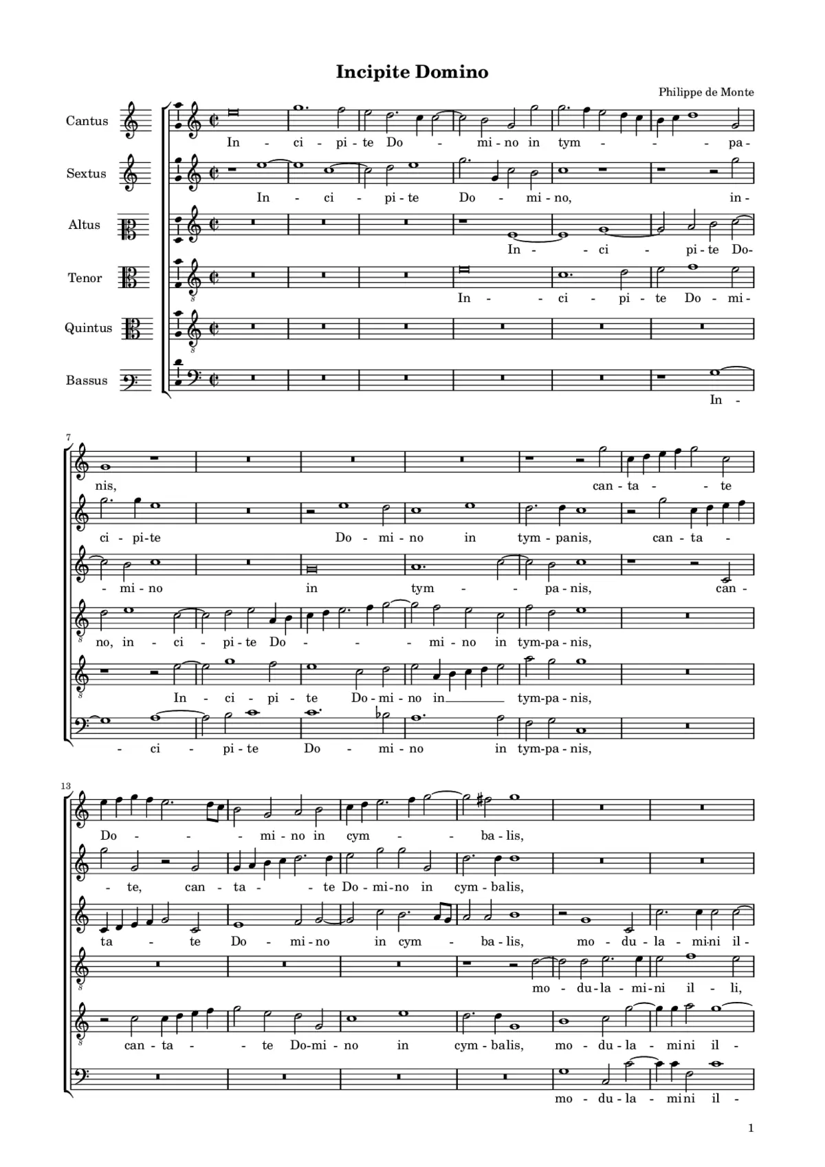 Incipite Domino in tympanis - Page 1
