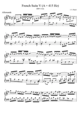 French Suite No.5 in G major BWV 816