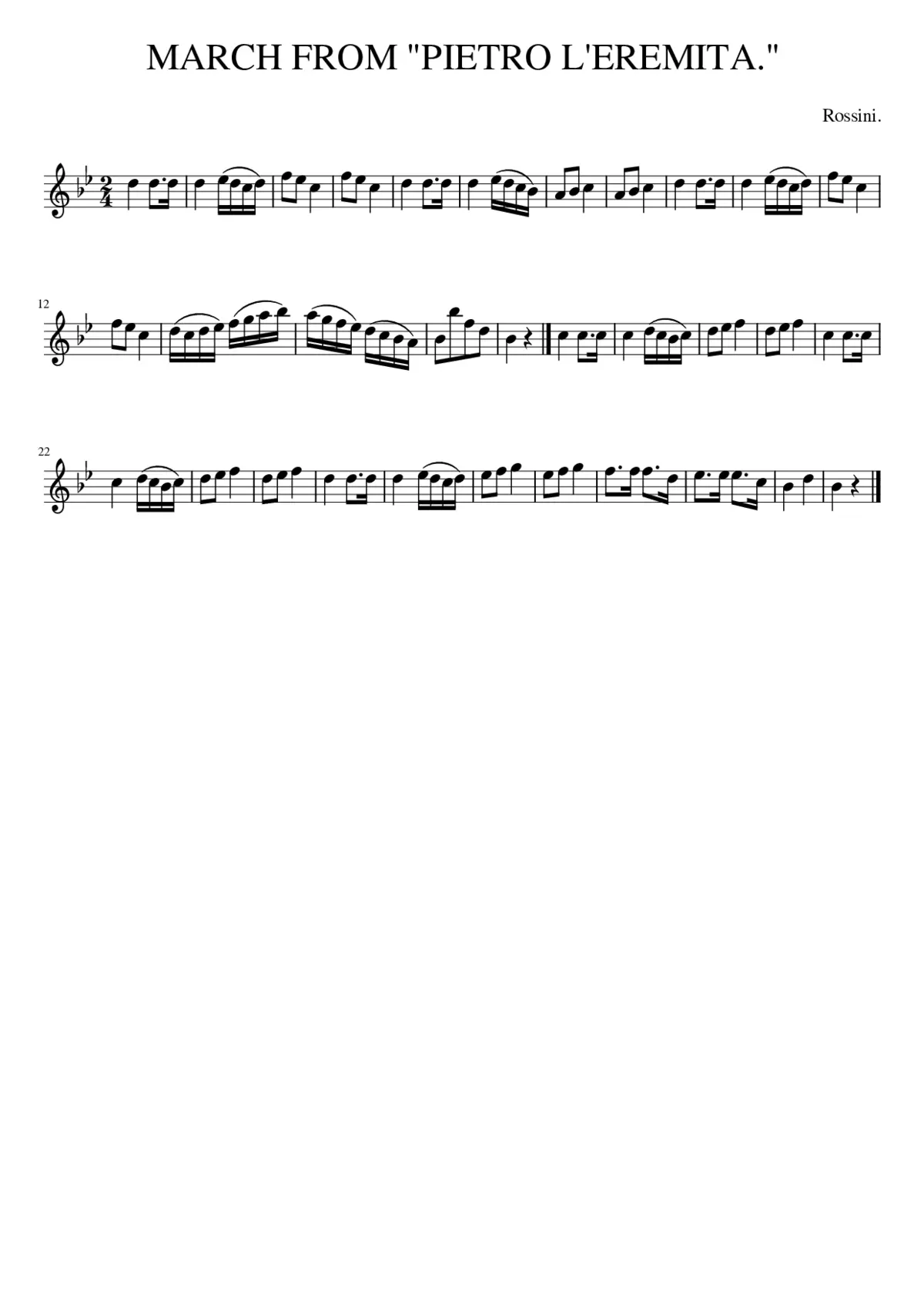 MARCH FROM PIETRO L'EREMITA. - Page 1