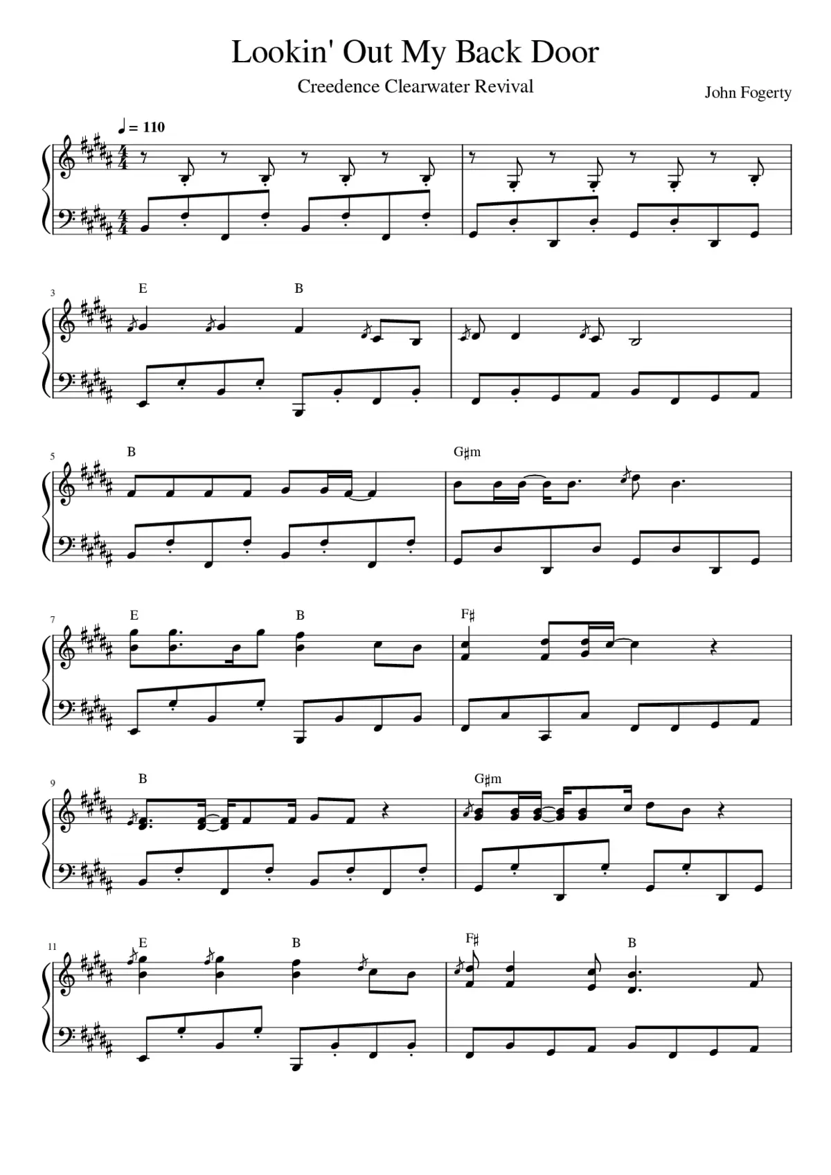 Lookin' Out My Back Door - Page 1