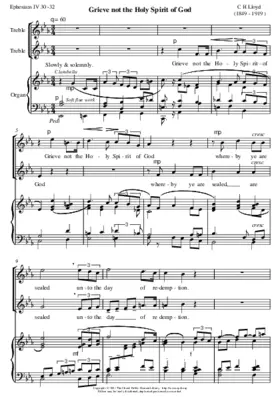 Grieve not the Holy Spirit of God