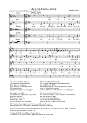 Che nova Cintia è questa