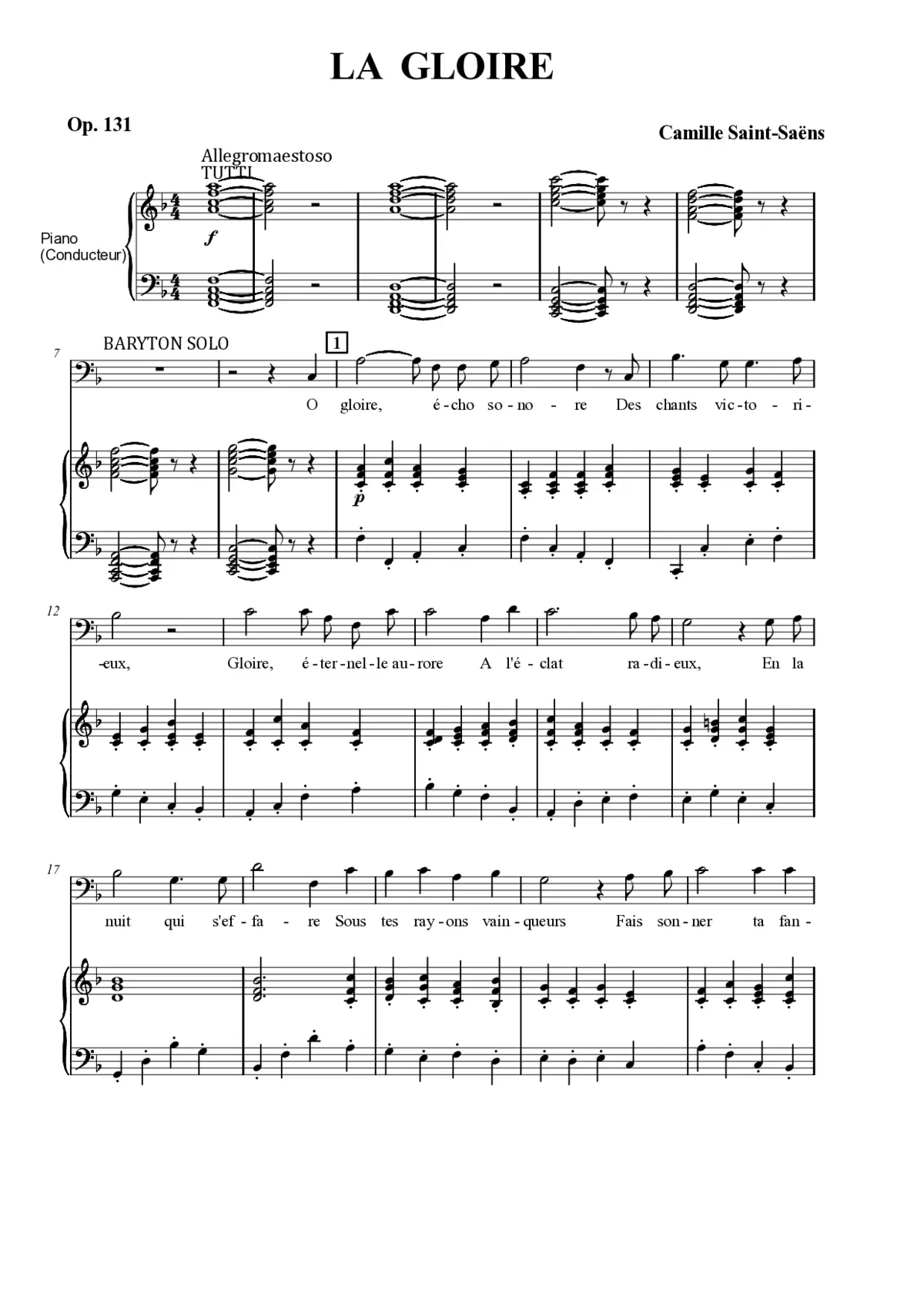 La Gloire, Op. 131 - Page 1