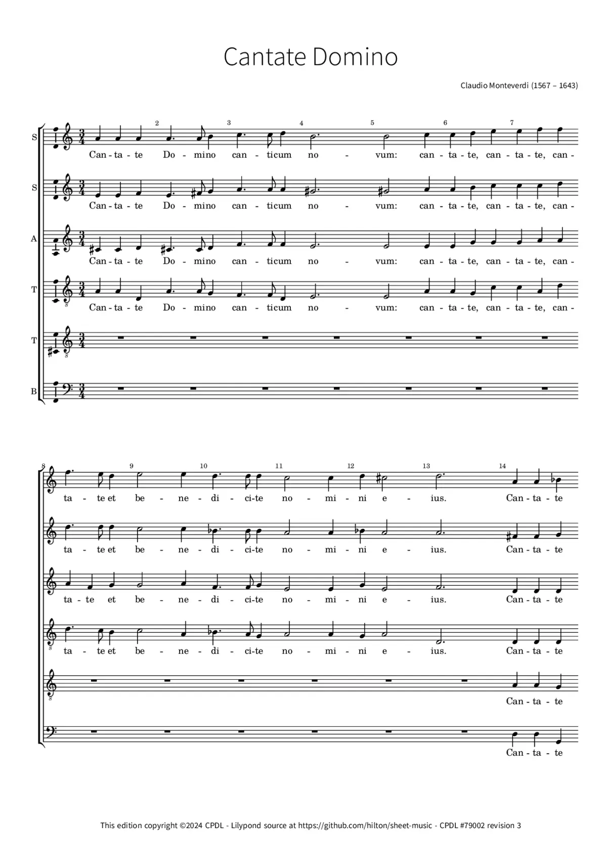 Cantate Domino - Page 1