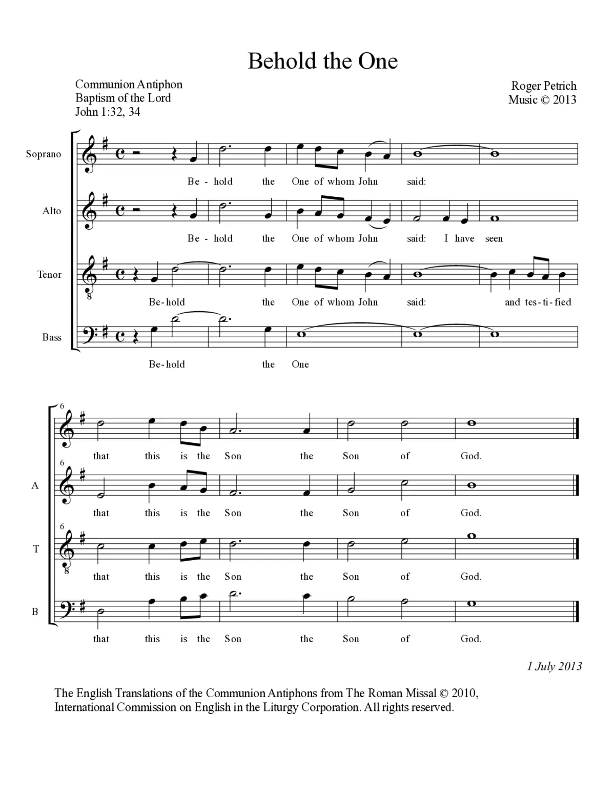 Behold the One - Page 1