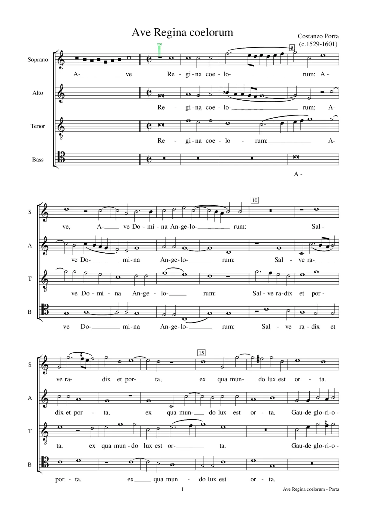 Ave Regina coelorum - Page 1