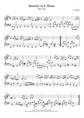 Bourrée in E Minor BWV996
