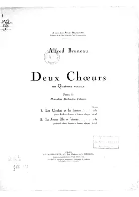 Deux Chœurs ou Quatuors vocaux