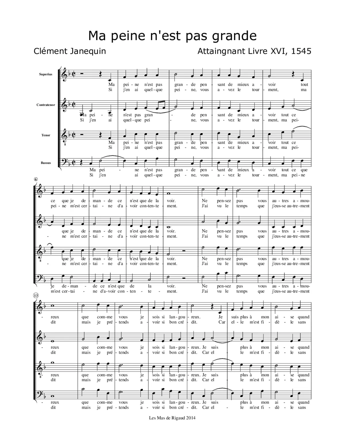 Ma peine n'est pas grande - Page 1