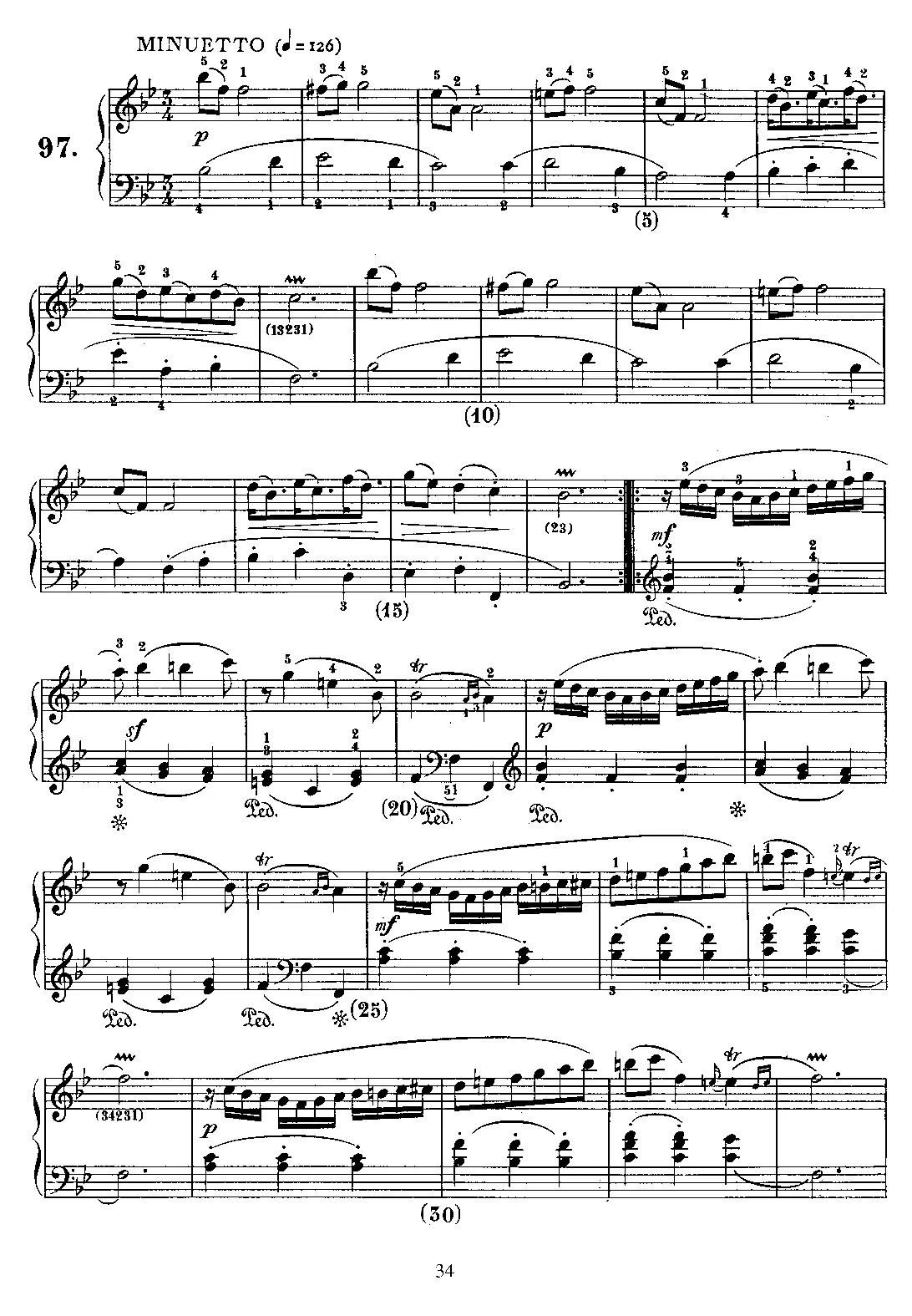 Keyboard Sonata in B-flat major - Page 1