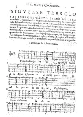 3 Glosas sobre el canto llano de la Immaculada Concepcion