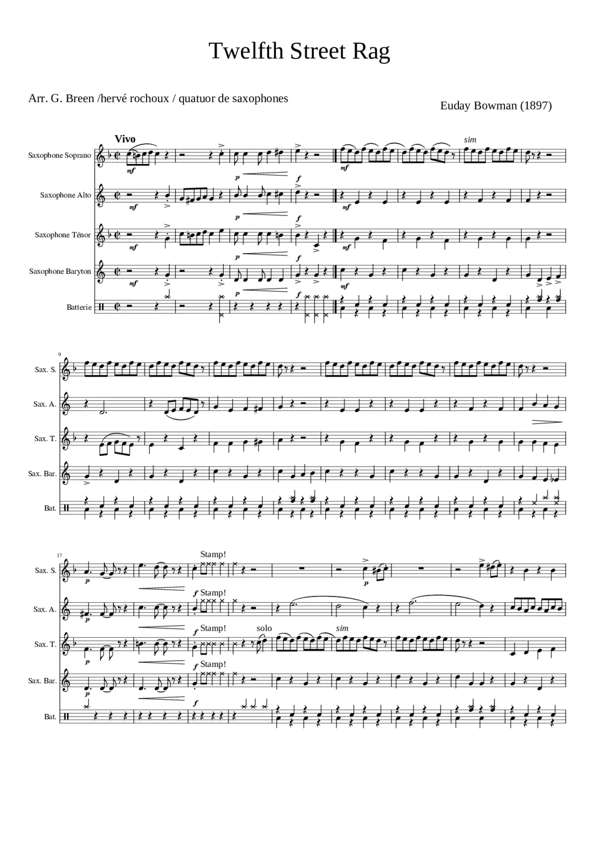 spongebob squarepants - twelfth street rag - Page 1