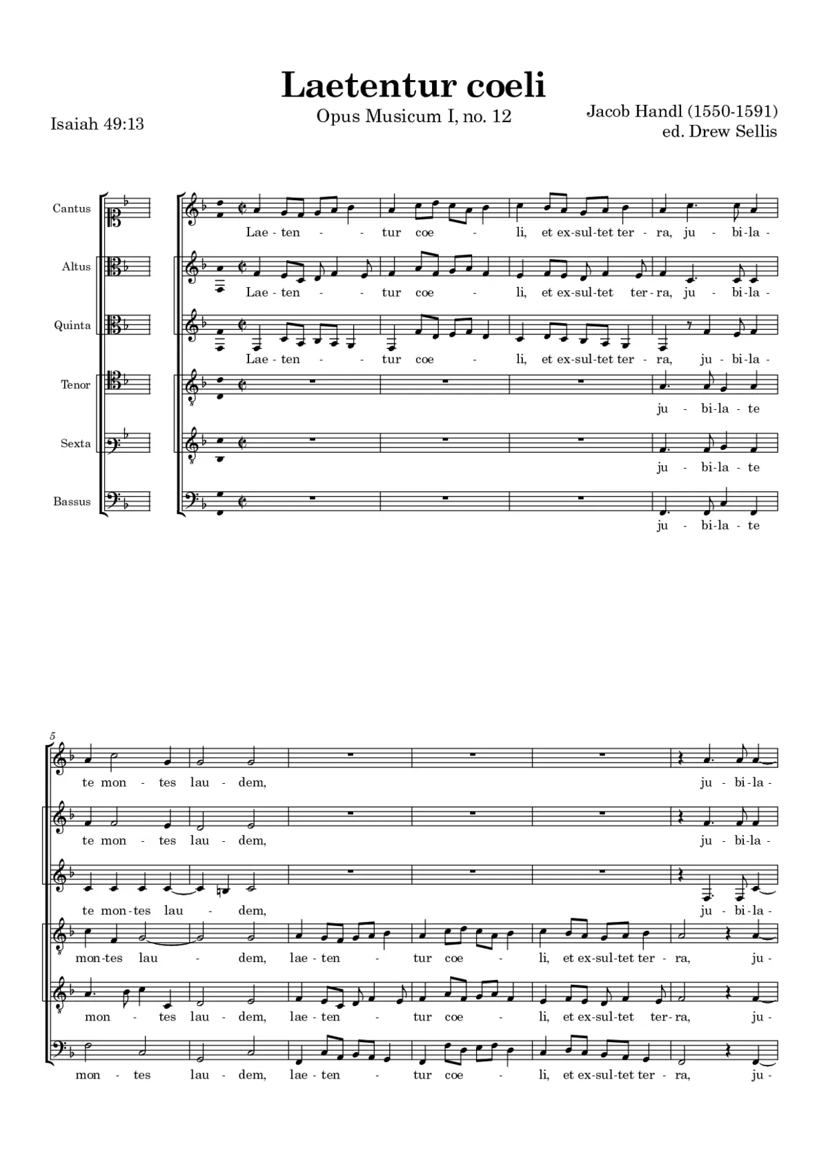 Laetentur coeli - Page 1