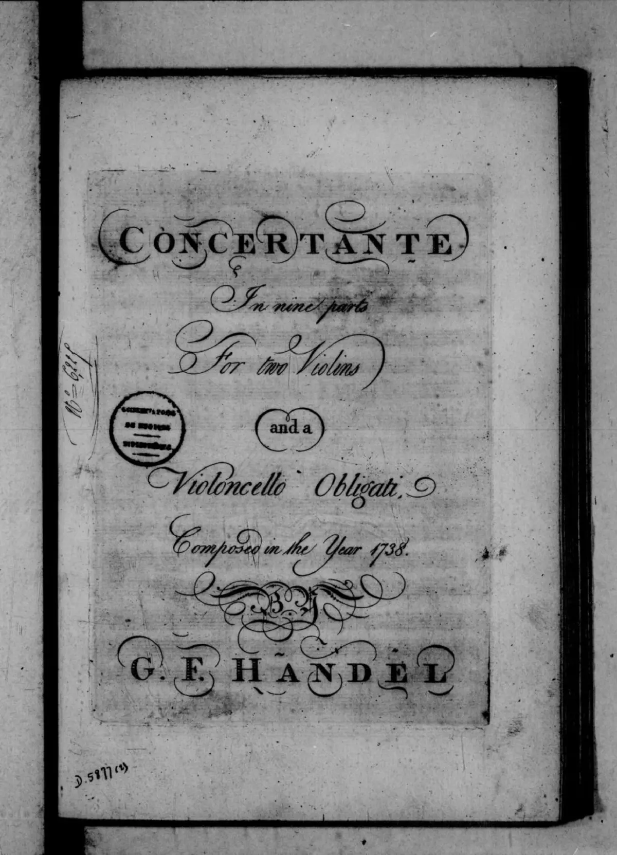 Concerto Grosso in C major for Alexander's Feast - Page 1