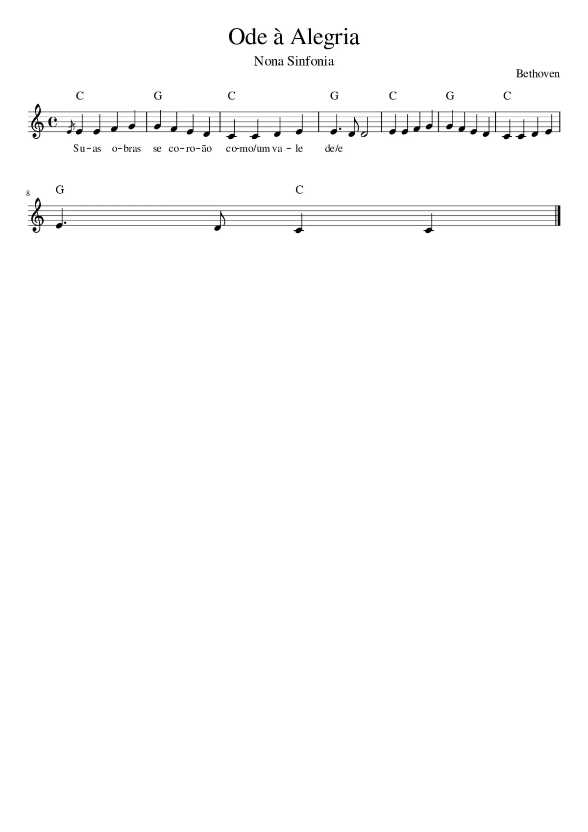 Ode à Alegria - Page 1