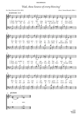 Hail, thou Source of every blessing