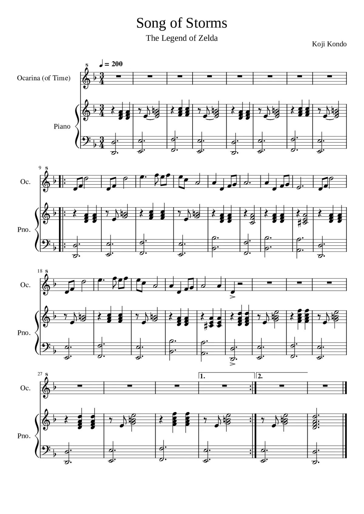 Song of Storms - Page 1