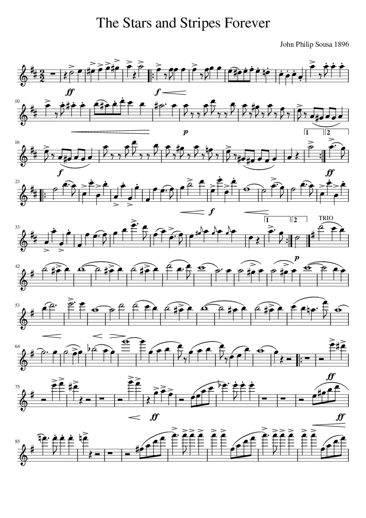 The Stars and Stripes Forever - Page 1