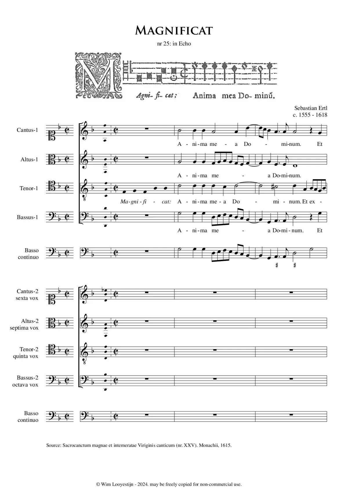 Magnificat in Echo - Page 1