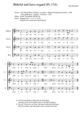 Behold and have regard