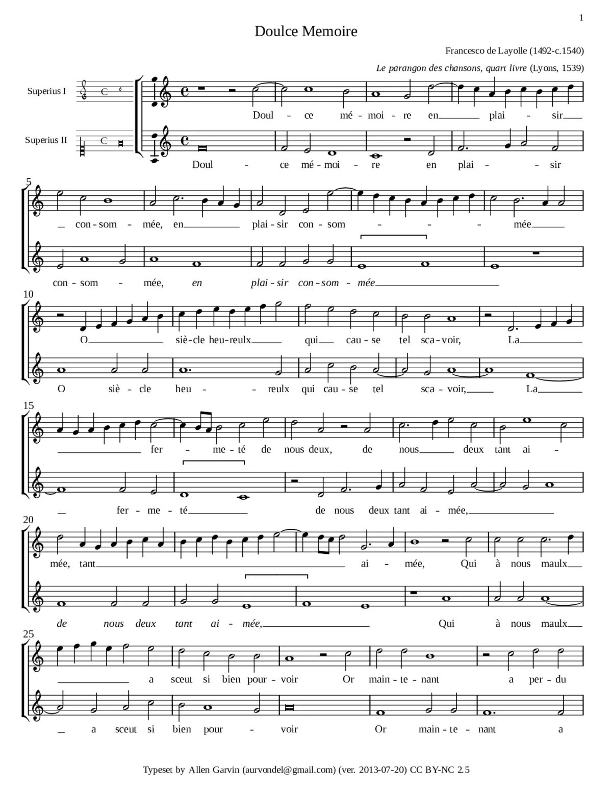 Doulce mémoire - Page 1