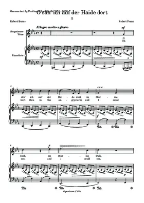 O säh ich auf der Haide dort