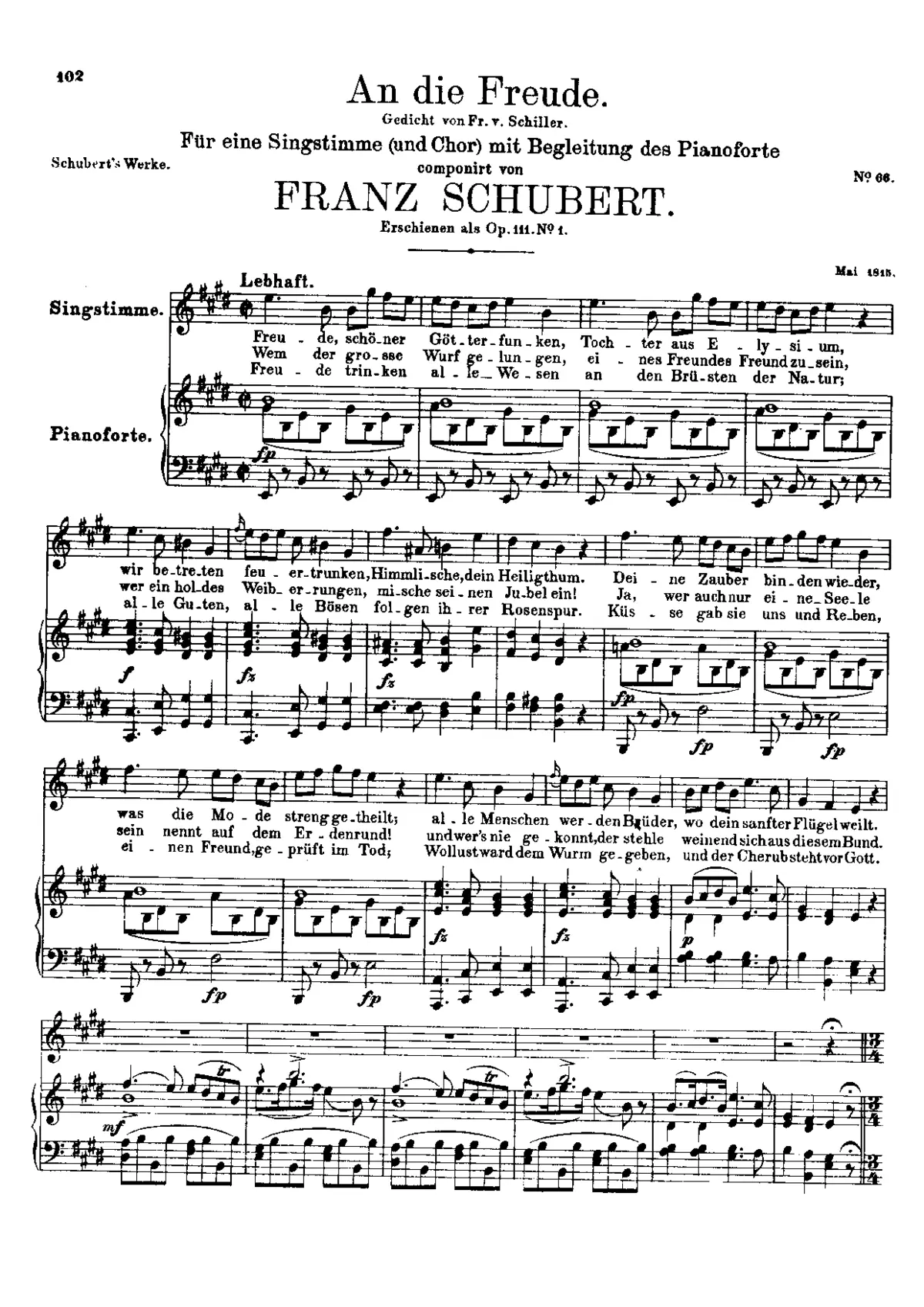 An die Freude, D.189 - Page 1