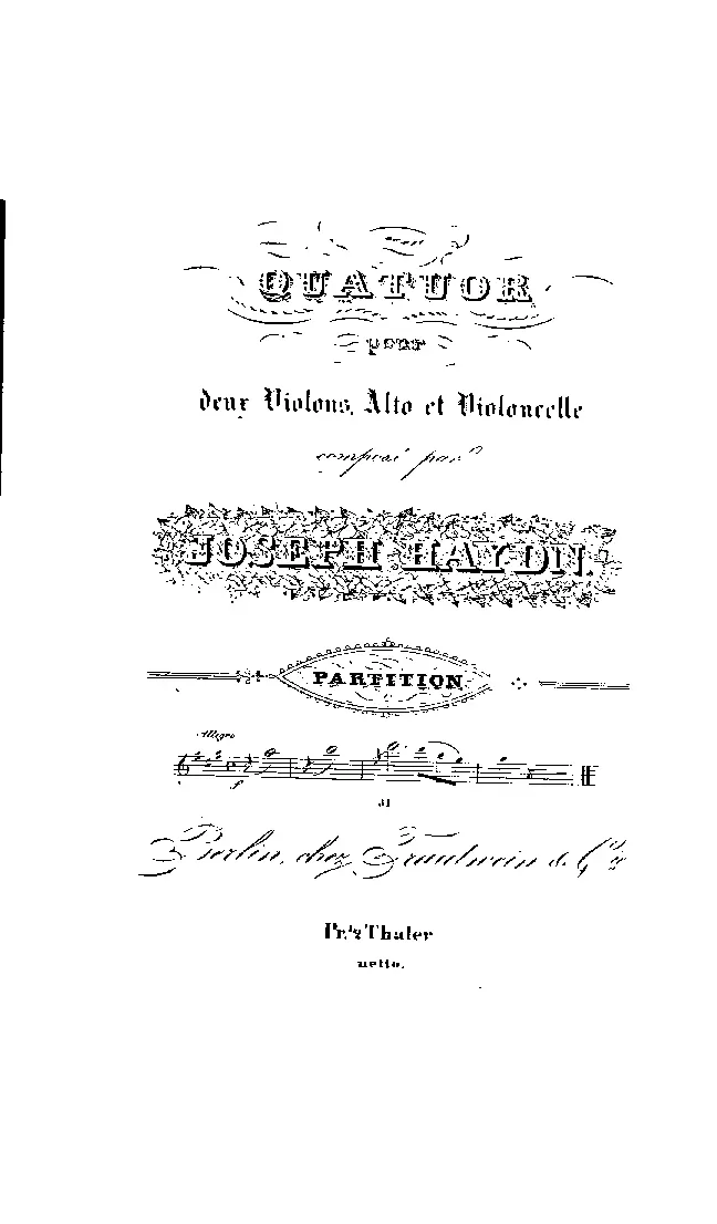 String Quartet in A major - Page 1