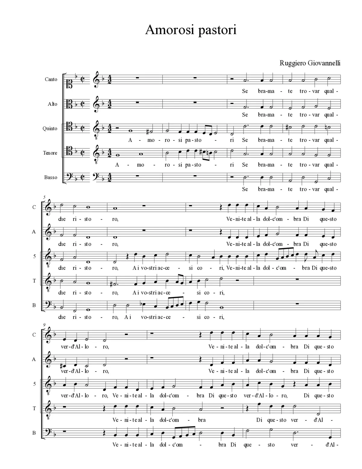 Amorosi pastori - Page 1