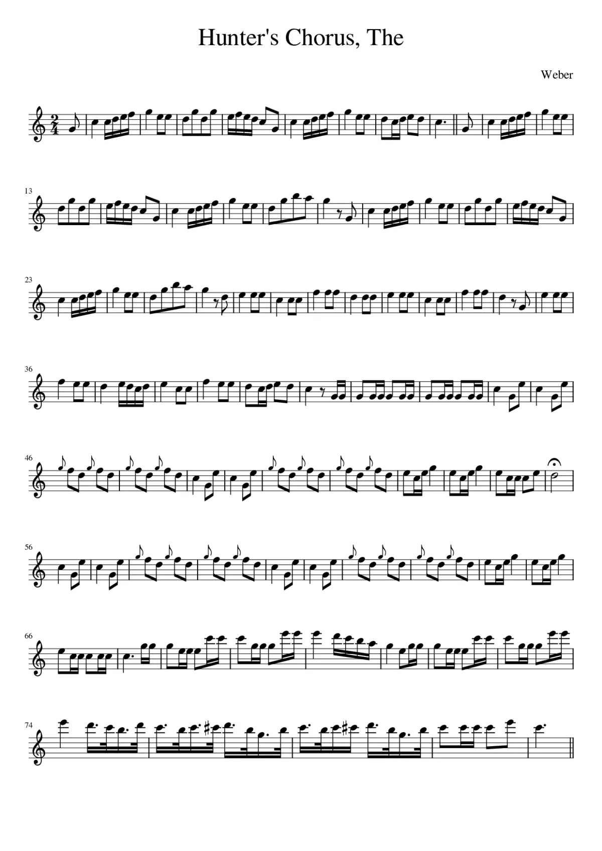 The HUNTER'S CHORUS - Page 1