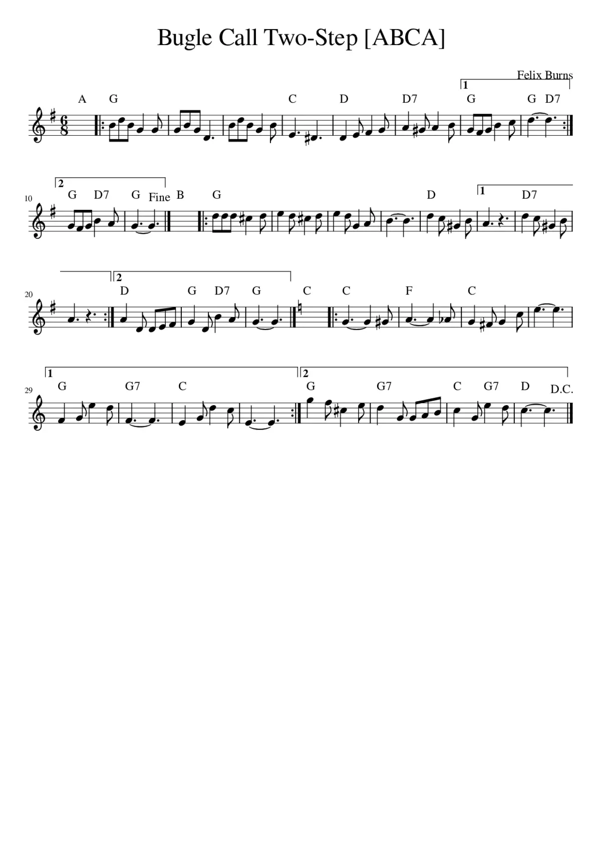 Bugle Call Two-Step [ABCA] - Page 1