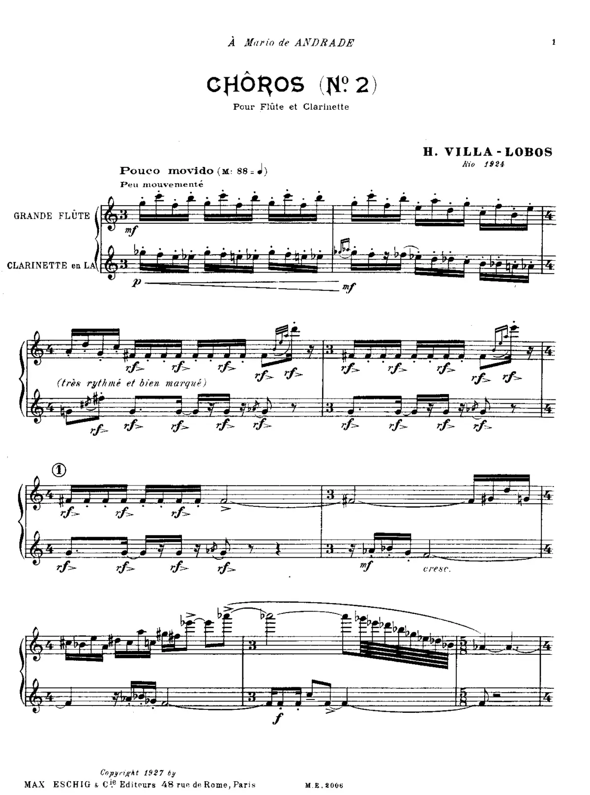 Chôros No.2 - Page 1