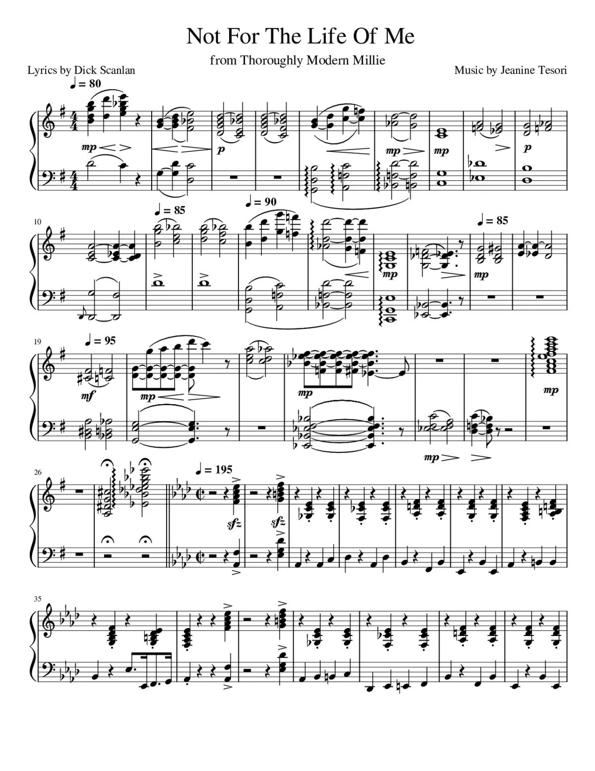 thoroughly modern millie - not for the life of me - Page 1