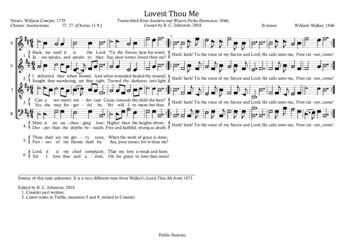 Lovest Thou Me (1846) - Page 1