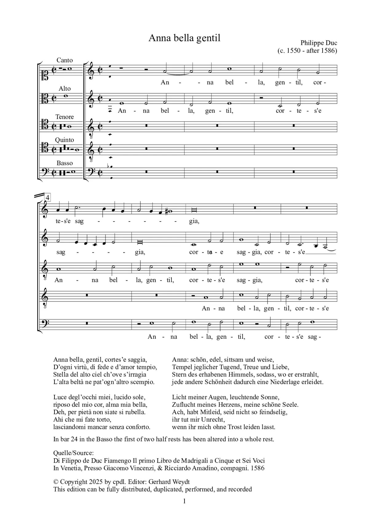 Anna bella gentil - Page 1