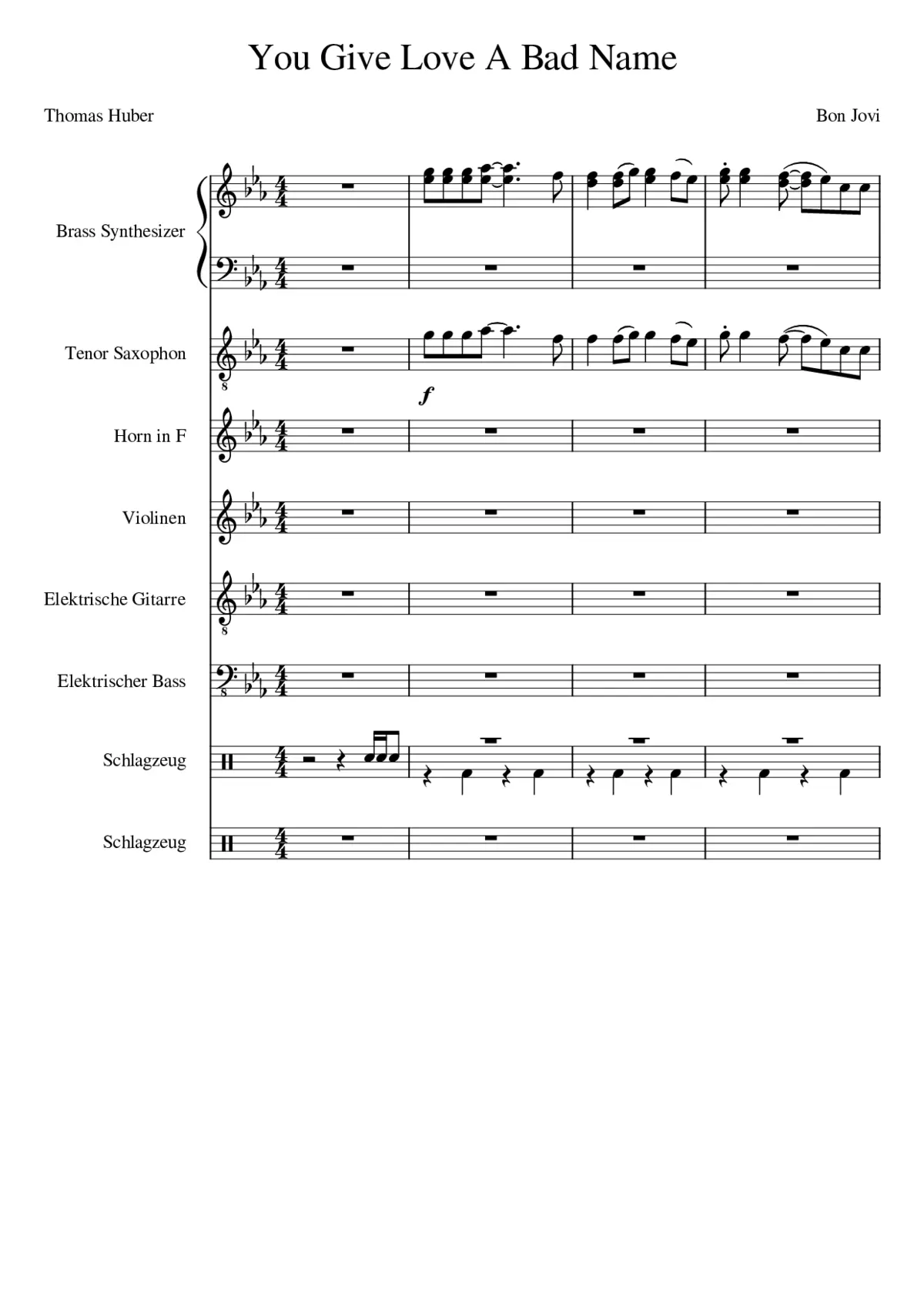 you give love a bad name - Page 1