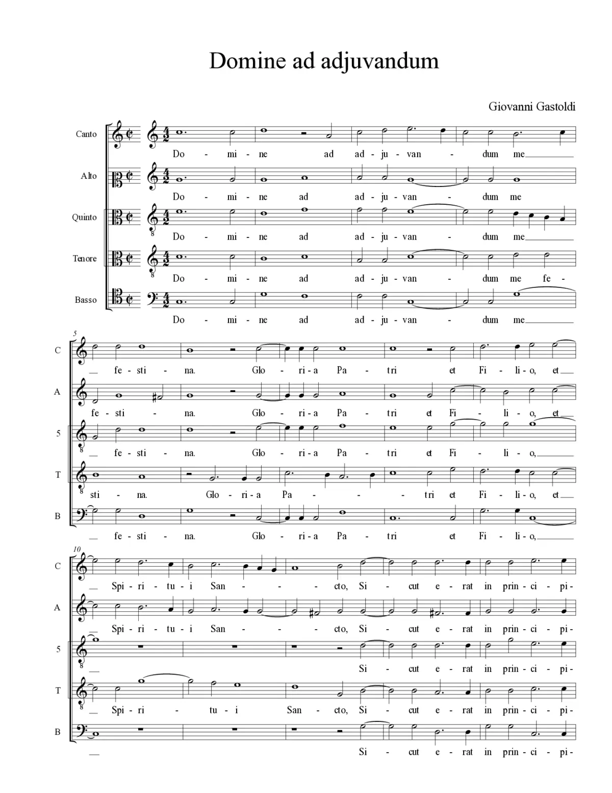 Domine ad adiuvandum - Page 1