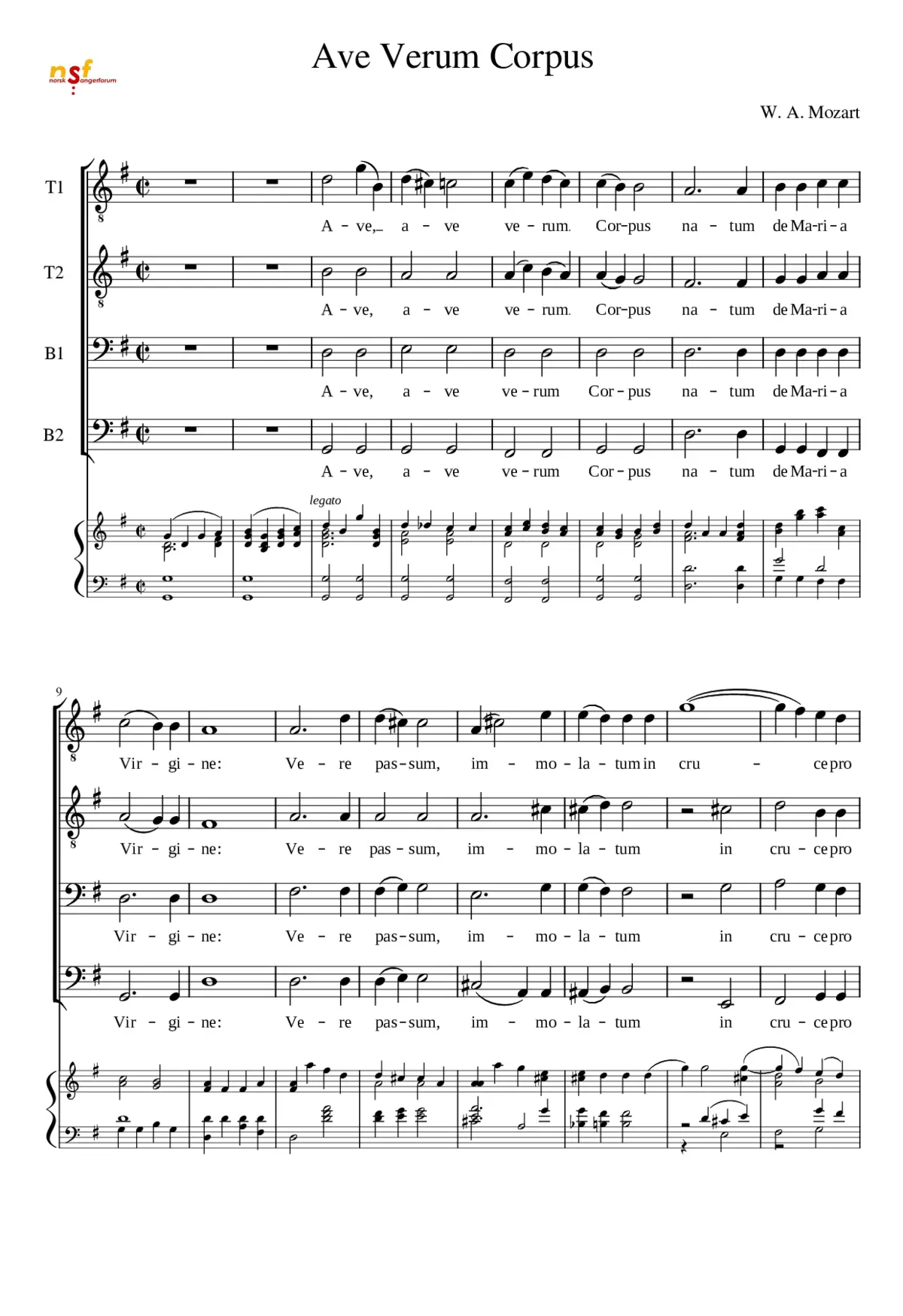 Ave verum corpus K.618 - Page 1